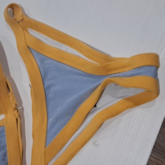 Gianni Bini Terry Cloth Triangle Bikini Two Piece Swimsuit - Picture 2 of 3